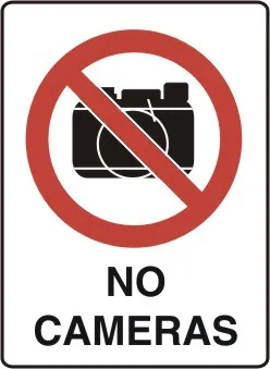 P 538 — PROHIBITION - NO CAMERAS
